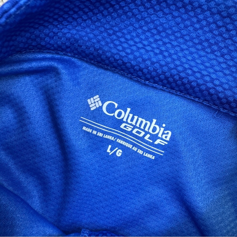 Columbia Golf Vibrant Blue 1/4 Zip Training T Shirt men’s size large - Picture 10 of 14